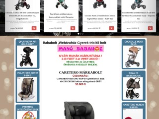 Bababolt, webáruház, olcsó árak, tricikli bolt, - webáruház, webshop
