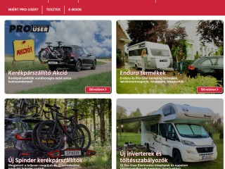 Kerékpár szállítók, lakókocsi mozgatók |Pro-User és Enduro termékek